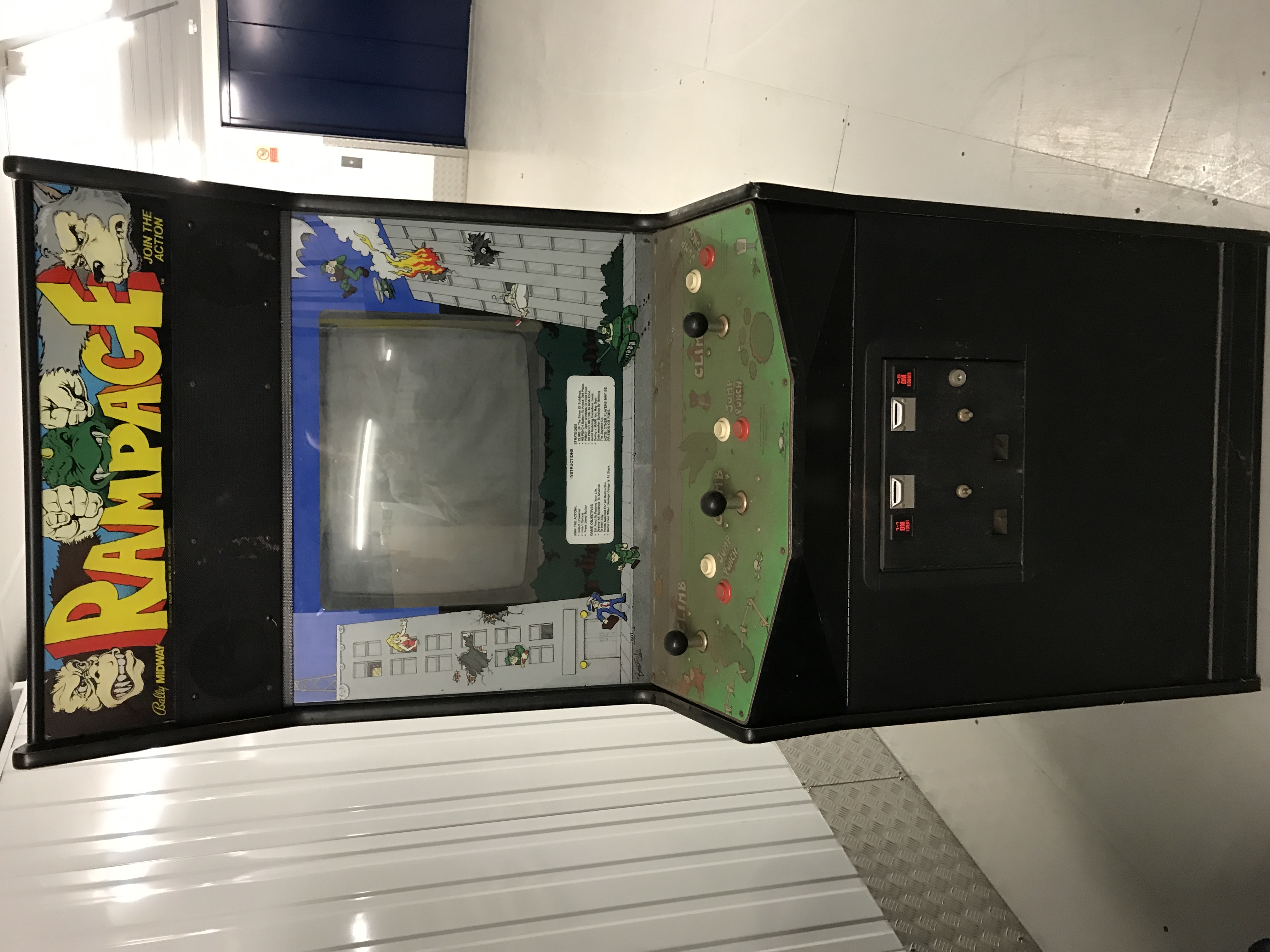 Rampage Arcade Machine Front View